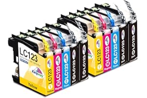 KINGWAY Replacement for Brother LC123 Ink Cartridges Compatible with Brother MFC-J4510DW MFC-J470DW MFC-J6920DW MFC-J6520DW MFC-J6720DW DCP-J552DW MFC-J4410DW MFC-J4610DW MFC-J4710DW MFC-J4110DW