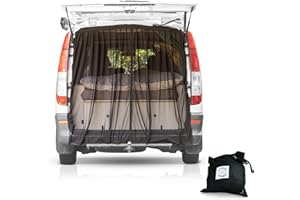 ‎LIVING IN A BUBBLE Living in a Bubble Van-Insektennetz für Mercedes Vito, Ford Transit Custom, Volkswagen Transporter und California - Fliegengitter und Moskitonetz für die Hintertür mit zentralem Reißverschluss