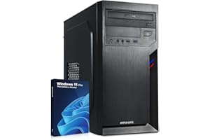 HYPER BYTE® Office Pc - Computer con AMD Ryzen 3 a 4,0 GHz | 32 GB DDR4 di RAM | disco rigido SSD da 1 TB | Win 11 Pro | Wifi | PC fisso per ufficio