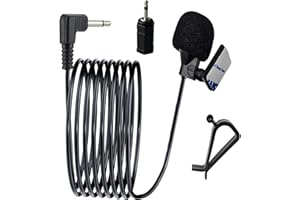 Micrófono de coche MICMXMO 3,5 mm para radio estéreo, GPS, DVD, unidad principal, con adaptador 3,5 mm