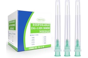 GESANGHUA 100pcs 21G 38MM Dispensing Stainless Steel Pipe Accessories for Scientific Labs, Measuring and Refilling, Individually Wrapped