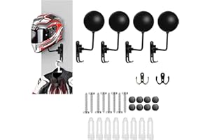 ROAR STRAWESOME Support mural sphérique pour casque de moto et crochet pour veste (installation facile) (4)