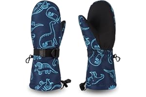 Pesaat Kinder Skihandschuhe Winter Jungen Mädchen Handschuhe Wasserdicht Winddichtem Fausthandschuhe Dicke Wärmende Skifäustlinge