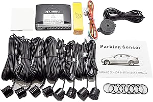 CISBO SB301-8 Parking Reverse Sensors Audio Buzzer System, Silver, Set of 8