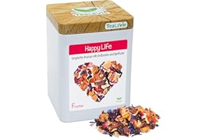 ‎TEALAVIE TeaLaVie - tropische Ananas Erdbeere Aprikose (100g) Happy Life - Früchtetee lose - warm & kalt