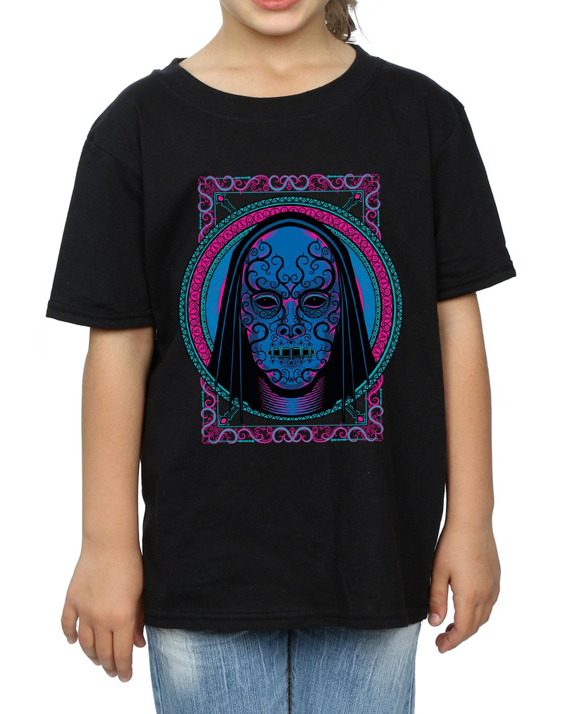 Harry-Potter-Mdchen-Neon-Death-Eater-Mask-T-Shirt