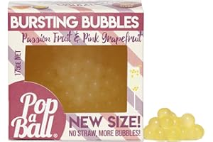 Popaball Mini Bursting Bubbles Passion Fruit & Pink Grapefruit 1 x 175 Grams | Prosecco, Gin, Mocktail & Cocktail Making Gifts | Gift Set Ideas for Her, Hampers & Hen Parties