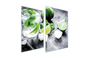 DarHaus Placa protectora de vitrocerámica 2 x 35 x 52 cm 2 piezas cocina eléctrica universal para inducción protección contra salpicaduras tabla de cortar de vidrio templado, CAL