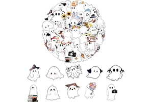 BELLABLEND 150 Stück Halloween Geister Sticker Süße Dekosticker Sticker Halloween für Partys,Kinder,Teens und Erwachsene Ideal für Wasserflaschen,Laptops und Tassen
