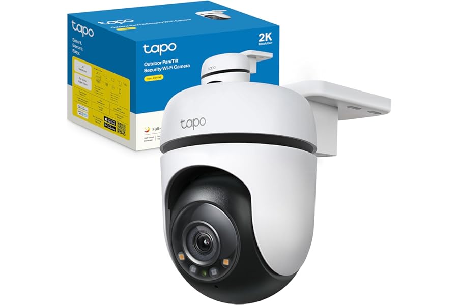 Tapo C510W 2K 3MP Outdoor WiFi Camera, 360° Vision, Color Night Vision, IP Surveillance Camera, Motion Sensor, IP65 Waterproof, Two-Way Audio, Alexa