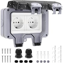 Wasserdichter Einbauschalter 15A/250V – Zweistufig, Doppelpolig, IP65, Für Garten, Terrasse & Werkstatt