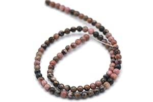 MIRACLES MINÉRAUX Fil/brin de 39 cm perles ronde 4/6/8 mm au choix (pour environ 2 bracelets), pierre naturelle en vrac idéale pour toutes créations de bijoux artisanales