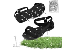 USYSGT Zapatos aireadores de césped Escarificador de jardín Aireador de césped Manual con Clavos para airear el césped