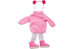Götz 3403321 Combinación Knit Braidy - Ropa para muñecas (talla XM, 5 piezas, 36 cm)