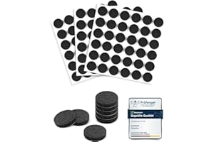 VABNEER 108 Pièces Patins en Feutre, 15mm Noir Auto-adhésifs Protecteur de Sol Tampon Feutre, 5mm D'épaisseur, Patins pour Meubles pour Pieds de Meubles (Rond, 15mm)