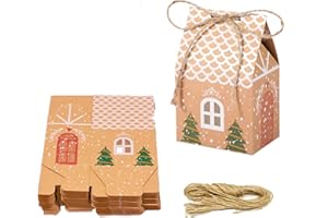 KYWLCO Weihnachten Party Geschenkboxen, Weihnachten Geschenkboxe, Christmas Party Geschenkbox Geschenkverpackung, Süßigkeitenbox für Weihnachtsparty Dekorationen (20 Stück)