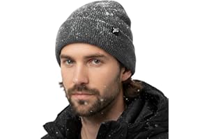 TOP-EX DryKnit™ Unisex Winter Beanie Hat for Men Women with Warm Fleece Lining, 100% Waterproof & Windproof for Rain, Snow, Cold Wet Weather