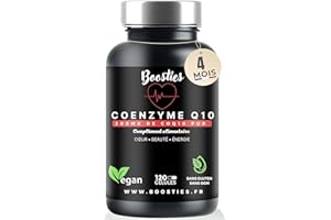 Q10 coenzyme 200mg - 120 gélules (4mois) - Protecteur Anti-Age - Énergie Cellulaire - Absorption Maximale -Végan -Issue de fermentation végétale - Ubiquinone - CoQ 10 de Boosties