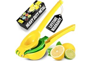 Presse-agrumes métallique 2-en-1 Zulay pour citron et lime - Presse-agrumes à main pour citron - Presse-agrumes manuel pour agrumes - Presse-agrumes à citron - Presse-agrumes manuel pour citron