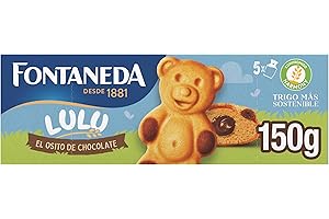 Fontaneda Osito Lulu, Bizcochos Rellenos de Chocolate, Textura Tierna y Esponjosa , 150 g (5 Bizcochos)