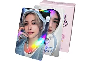 YUTO Stray Kids Laser Photocard 55pcs Stray Kids Album Photocard Stray kids lomo Cards Straykids Album Card Stray kids Photo Cards 5-Star Postcard Gift for Fans Daugher