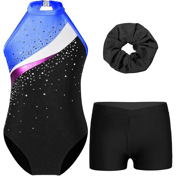 Tuta Da Ginnastica Glitter DE Donna | Maniche Lunghe | Strass | Ballo E Danza Body
