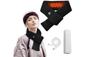 CRESBEL Sciarpa riscaldante USB riscaldata con power bank da 1800 mAh, scaldacollo unisex, temperatura regolabile a tre livelli, scaldacollo, scaldacollo, scaldacollo, scaldacollo, scaldacollo, scaldacollo,