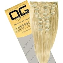 Dream Girl 18 inch Colour 22/613 Clip On Hair Extensions : Amazon ...