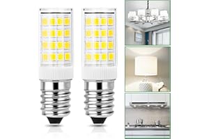 TAILCAS Ampoule LED E14 4W Équivalent Ampoule Frigo 40W, E14 LED Blanc Froid 6000k Petite vis Edison, AC 220-240V, 400lm Sans Scintillement, Non Dimmable, pour Réfrigérateur, Hotte Cuisine, Lustres, Lot de 2