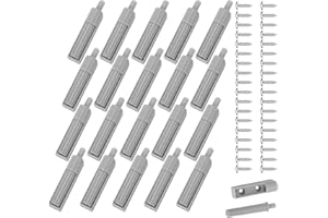 YEWCEP 20 Stück Schranktür Dämpfer, Softclose Nachrüsten, Türdämpfer Gegen Knallende Türen, Türdämpfer Drucktüröffner Möbeltürdämpfer Türschnäpper für Küchenschrank Büro Schränke Türen (Grau)