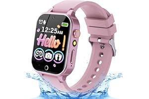 GLKYSOE Montre Intelligente pour Enfants, 1.53”Classique IP67 Résistant Montres connectées Enfant avec Caméra Réveil, Montre Telephone pour Enfant pour Garçon Fille 3-12 Ans