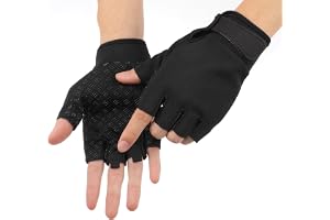 GEEHUA Fingerlösa handskar, halkfria fingerlösa träningshandskar halvfinger cykelhandske andningsbar gymhandske för körning sport cykling fiske