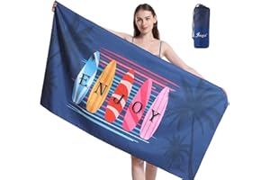 ‎JMQYS JMQYS Mikrofaser Strandtuch Handtücher Schnelltrocknend-Ultra Leicht Sandfreies Damen Mädchen Tragbares XXL Campinghandtuch Badehandtuch -Perfekt für Fitness Reisen Sport Wandern Outdoor Sauna Yoga