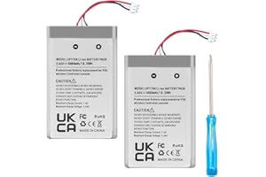 FLSTOR Lot de 2 batteries de rechange LIP1708 lithium-ion pour manette PS5, compatible avec la manette sans fil Sony Playstation 5 DualSense CFI-ZCT1W, 5000 mAh, 3,65 V