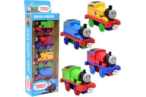 BSNRDX 4 Stück Thomas And Friends Mini Stadtautos und Lastwagen Spielzeugfahrzeug-Set Zurückziehen Modellauto Kinderspielzeug Fahrzeuge Reibung Angetrieben Kinder Autos Spielzeug Jungen Madchen Geschenkset
