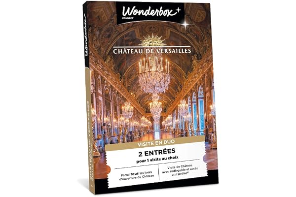 Wonderbox Connect - Coffret Cadeau - Château de Versailles - 2 entrées pour 1 Visite - Valable Tous Les Jours d'ouverture du château - Validité 27 Mois