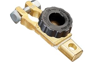 Spurtar Cosse Batterie 12V 24V Coupe Circuit Batterie Voiture Déconnexion Isolateur de Commutateur Borne avec Bouton Noir pour Voiture Camion Bateau Top Poste