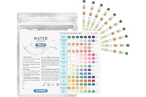PERSENTU 50 Pack Drinking Water Test Strips - 16-in-1 Rapid Detection for pH, Hardness, Lead, Chlorine & More, DWI-Consistent Home Tester - Easy to Use for Tap, Well, Filter Water