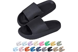 Hoomall Claquettes Femmes Hommes Ultra Doux Antidérapante Confortable Pantoufles de Douche Chaussures Slides Eté Chaussons de Piscine Plage Maison Intérieur