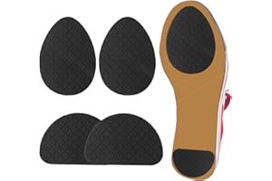 WY LIGHTING LEVEL Non-Slip Shoes Pads Adhesive Shoe Sole Protectors, High Heel Pads for Shoes Anti-Slip Shoe Grips for Women, Men (Black, 2 Pairs)