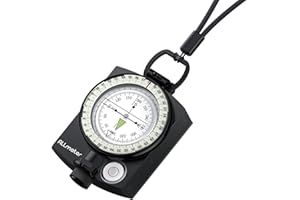 ‎ALLMETER ALLmeter Kompass Outdoor Wasserdicht IP54 Compass Klein mit Tragetasche Anleitung für Camping Jagd Wandern Geologie Aktivitäten
