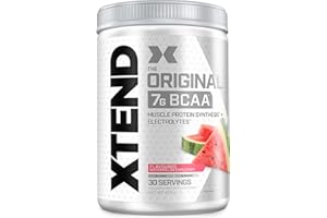 ‎SCIVATION XTEND Original - BCAA-Pulver - Wassermelonenexplosion | Ergänzungsmittel mit verzweigtkettigen Aminosäuren | 7 g BCAA + Muskelproteinsynthese Elektrolyte für Regeneration & Hydration | 30 Portionen