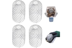 Protections Gouttière En Métal, 4 Pièces Couvertures Downpipe en Métal, pour Gouttières Les Tuyaux Descente Gouttière à l'Abri Des Blocages Causés Par Les Feuilles, La Mousse, Le Boue