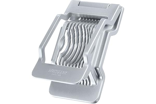 Westmark Äggskivare för runda eller ovala skivor, Individuellt spända skärtrådar i rostfritt stål, Aluminium/Rostfritt Stål, Duplex, Grå, 10402260