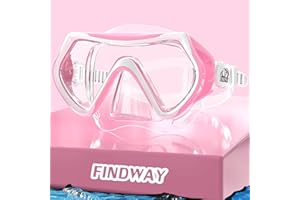 ‎FINDWAY Findway Diving Goggles for Adults, Teenagers, Diving Mask for Men, Women, Adjustable Silicone Strap, Snorkel Mask with HD Tempered Glass, Anti-Leak Swimming Mask, for Diving, Snorkelling and Swimming