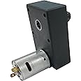 MELODY"S HOBBY CENTRE Black Box DC Gear Motor | 90-100 RPM, 12-24V High Torque Gear Motor | Square Metal Gearbox For DIY Robotics | Educational Electronic Component For School Science Projects"
