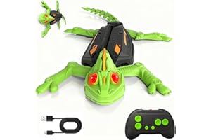 CoolQi Rechargeable Climbing Gecko,Upgraded Version Remote Control Toys,Wall Crawler Chameleon with LED Eyes, Robot Lizard for Boys & Girls Ages 4 & Up