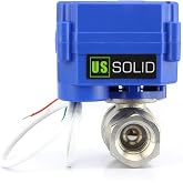 U.S. Solid 1/2" Motorized Valve 220V AC (85V-265V AC) Normally Closed (NC), 2 Ways Stainless Steel Electric Ball Valve, 2 Cab