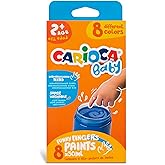 Carioca Baby Finger Paint 8 Colors 8X50 Ml Super Washable 2+ Years