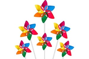 Modou 20 mulino a vento per giardino e bambini, design arcobaleno, resistente ai raggi UV e alle intemperie, decorazione da giardino, articolo per feste e uccelli
